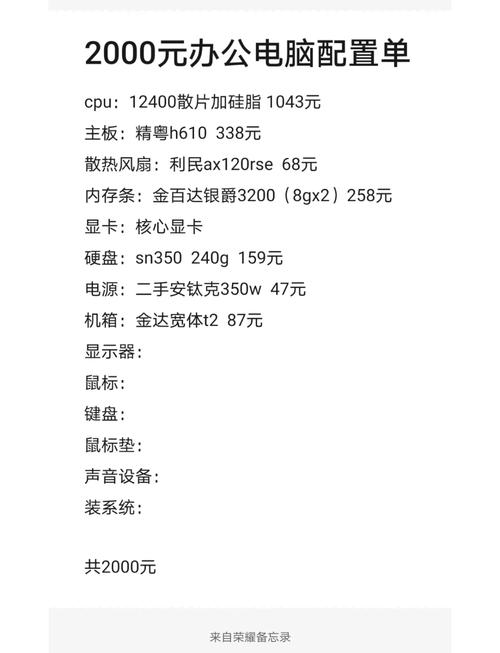 两千块钱组装电脑是什么配置,两千块组装电脑主机配置清单-第7张图片 两千块钱组装电脑是什么配置,两千块组装电脑主机配置清单-第7张图片